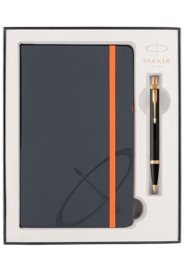 Набор Parker IM Black GT (шариковая ручка + блокнот)