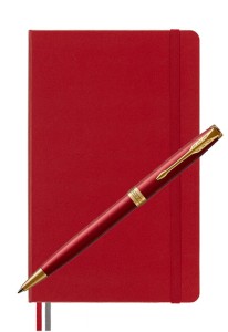 Parker Sonnet Laque Red GT Moleskine