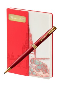 Parker SONNET LAQUE RED GT с блокнотом